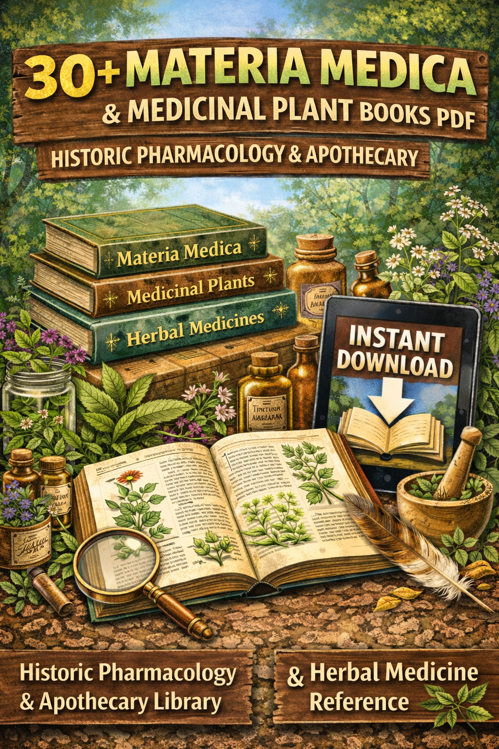 30+ Materia Medica & Medicinal Plant Books PDF | Historic Pharmacology & Apothecary Library | Herbal Medicine Reference