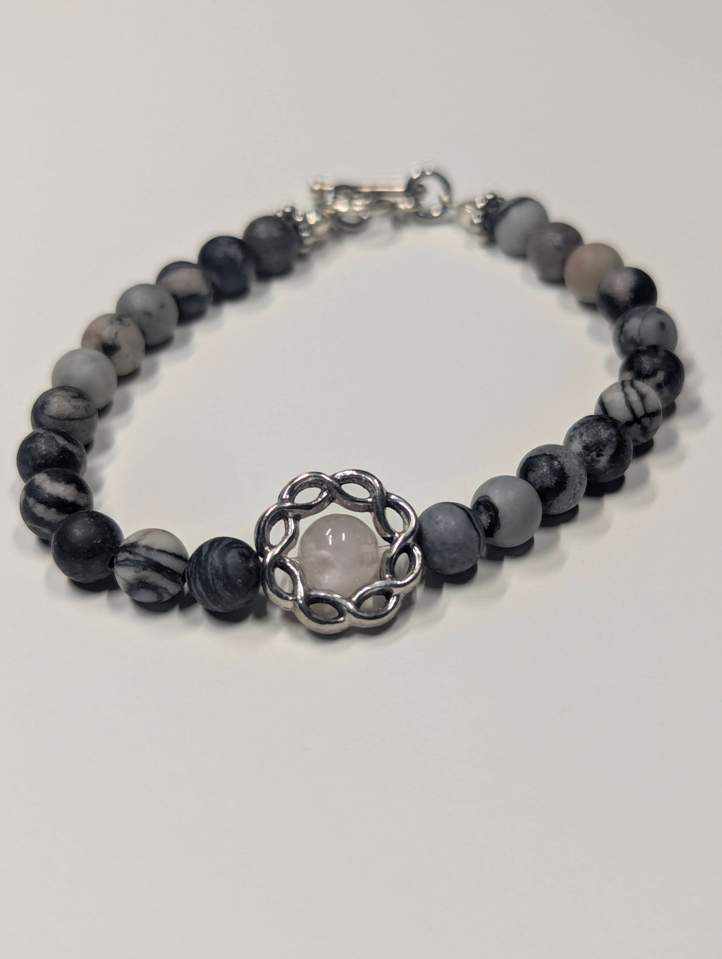 Mapstone & Rose Quartz Sacred Grounding Bracelet