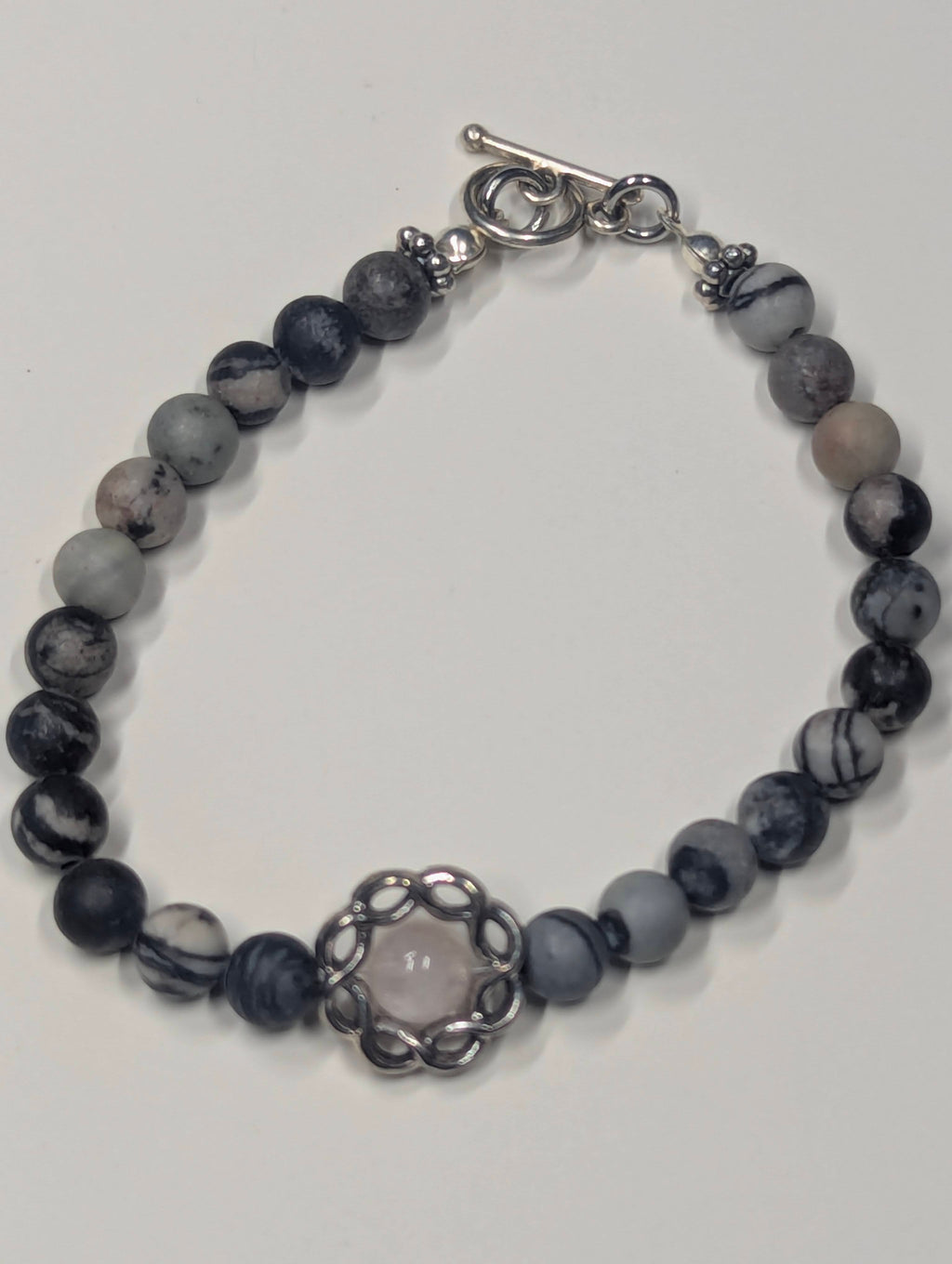 Mapstone & Rose Quartz Sacred Grounding Bracelet