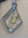 Goldenrod Field Resin Pendant on Stainless Chain