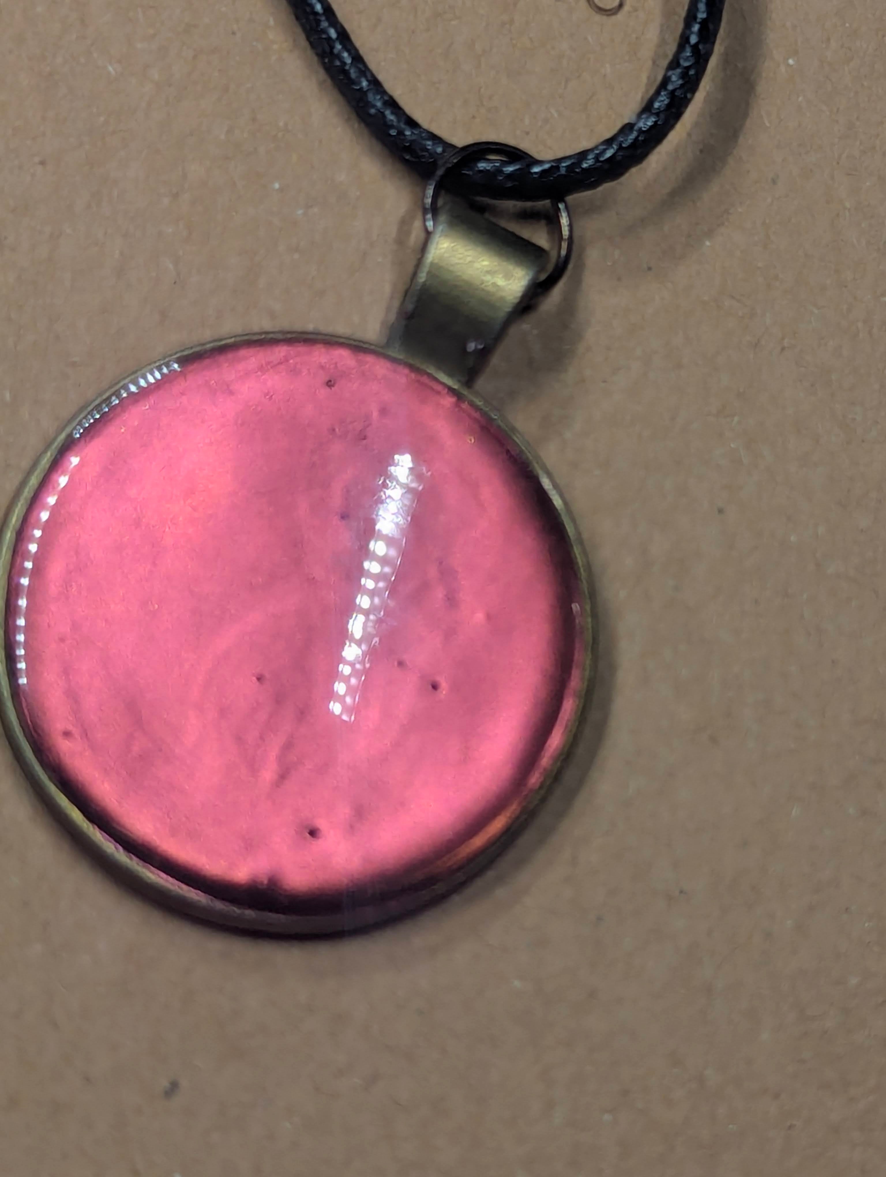Ember Tide Color‑Shift Pendant on Leather Cord