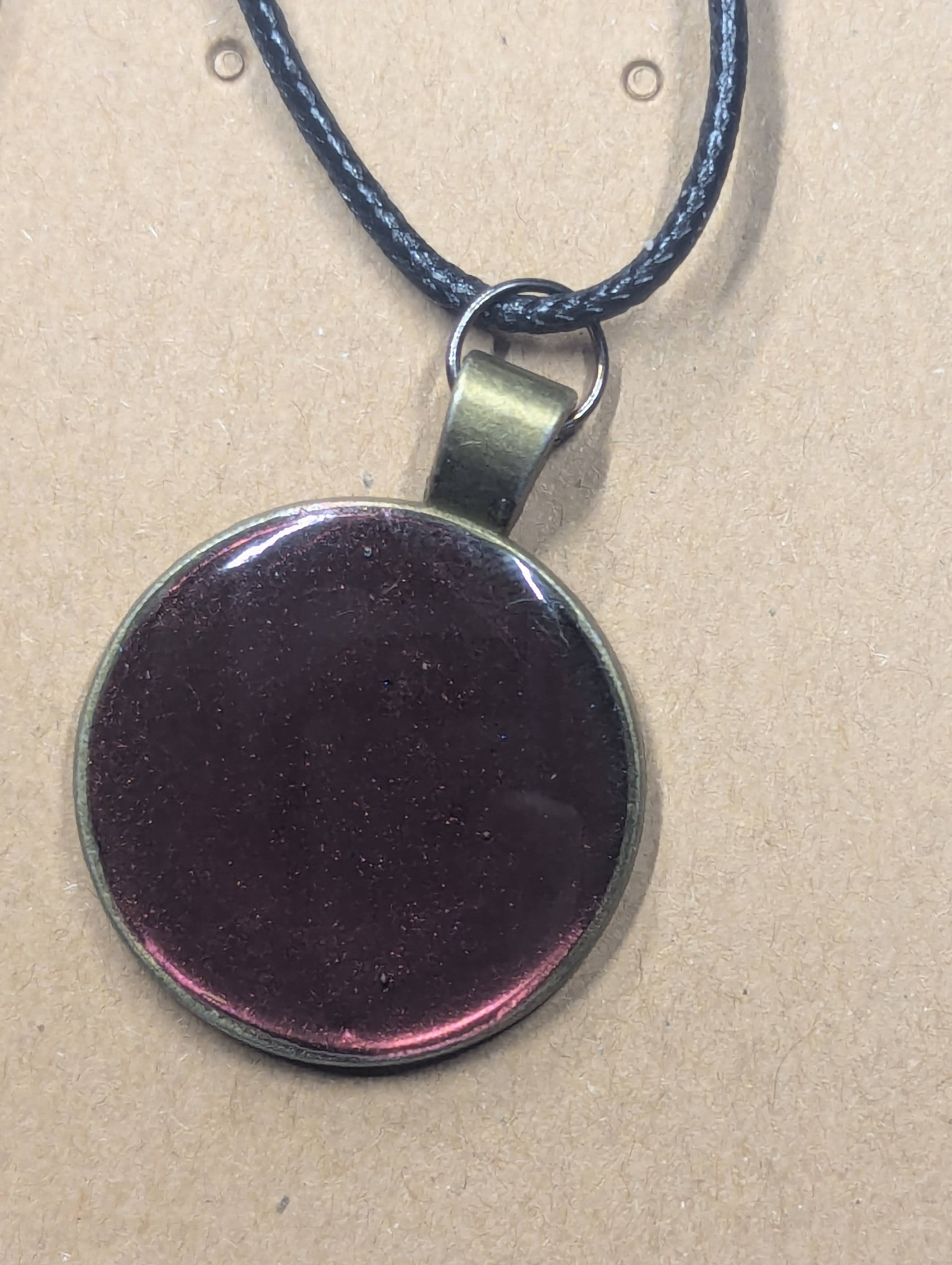 Ember Tide Color‑Shift Pendant on Leather Cord