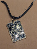 “Death” Tarot Card Necklace on Leather Cord