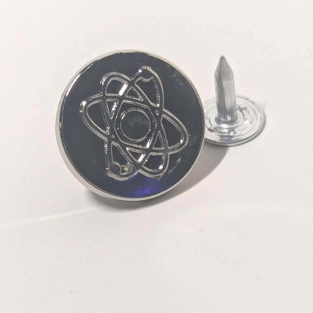 Atom Denim Buttons – Custom Metal Button Set (Silver or Bronze, Set of 8)
