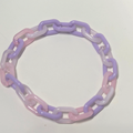Pastel Chain Link Bracelet – Lilac & Pink (Recycled Acrylic)