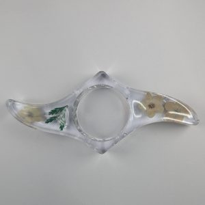 Pressed Flower Resin Page Holder – Clear with Yellow Blossoms