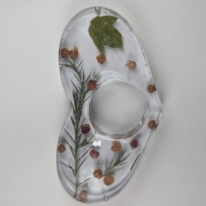 Clear Botanical Resin Page Holder – Real Dried Flowers & Leaves