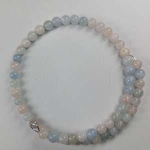 Morganite Bead Bracelet – Pastel Multicolor (Style 1)